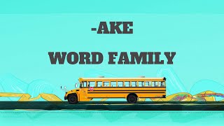 Word Family -aKe | Rhyming words | Phonics songs | Learn to read with similar sounding words