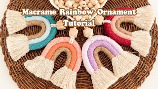 Macrame Rainbow TUTORIAL #5  | DIY Keychain for beginners | Easy pattern STEP BY STEP | WeaveyStudio