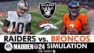 Raiders vs. Broncos Simulation LIVE Reaction & Highlights (Madden 24 Rosters) | NFL Week 1