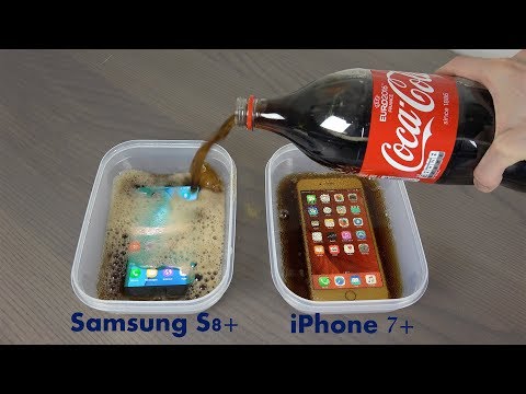 Samsung Galaxy S8 Plus Vs iPhone 7 Plus Coca Cola Freezing Test its amazing test so far Samsung Galaxy S8 Plus Vs iPhone 7 Plus Coca Cola Freezing Test its amazing test so far