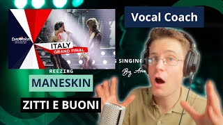 Vocal Coach Reacts to Maneskin singing "Zitti E Buoni" - Grand Final - Eurovision 2021