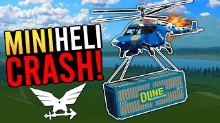 Super Strong Mini Helicopter MALFUNCTIONS \u0026 CRASH!!  -  Stormworks Gameplay