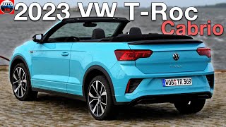 NEW 2023 Volkswagen T-Roc Cabriolet - Overview REVIEW (Teal Blue)