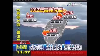 濕冷跨年！淡水7.8度　迎曙光碰運氣