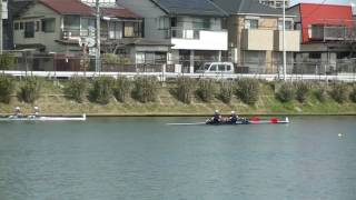 2017お花見レガッタ　女子ダブルスカル　予選ゴール