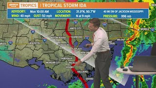 11 AM update: Analyzing Hurricane Ida's path