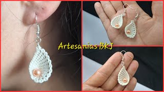 Today I teach you how to make this very beautiful design / TUTORIAL crochet earrings