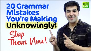 20 Common Grammar Mistakes You're Making Unknowingly! Improve Your Spoken English | Hridhaan