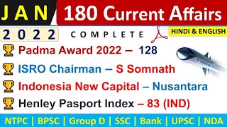 January 2022 Monthly Current Affairs | Full Month January Important Current Affairs | GKTrick #ntpc