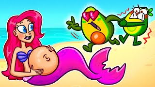 We Found a REAL PREGNANT MERMAID in Our Pool!! || Good Pregnant vs Bad Pregnant || Avocado Couple
