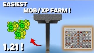 EASY MOB XP FARM MINECRAFT BEDROCK 1.21 !