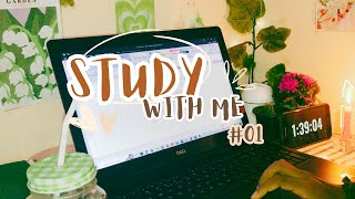 Studying till the candle dies | 2 hr STUDY WITH ME 📚🕯🌷