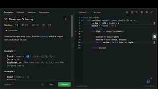 LeetCode 53 Maximum Subarray [Medium] [LeetCode150]