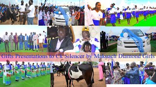 Ck. Silencer aka Chol Kuol Wel Ayool Gifts Presentation by Diamond Makuach Girls at Gumbo Basic.