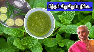 பித்தம் கிறுகிறுப்பு நீங்க - புதினா சட்னி.. வித்தியாசமான முறையில் |  Mint Chutney | very energetic