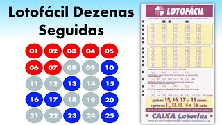 Lotofácil - Dezenas Seguidas por Jogo Estatísticas !