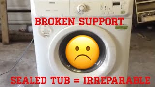 Zanussi washer dryer ZWD14270W1 || Zanussi has a broken support bracket!