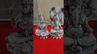 Shudh chandi ki murti.   Laxmi Ganesh idols.