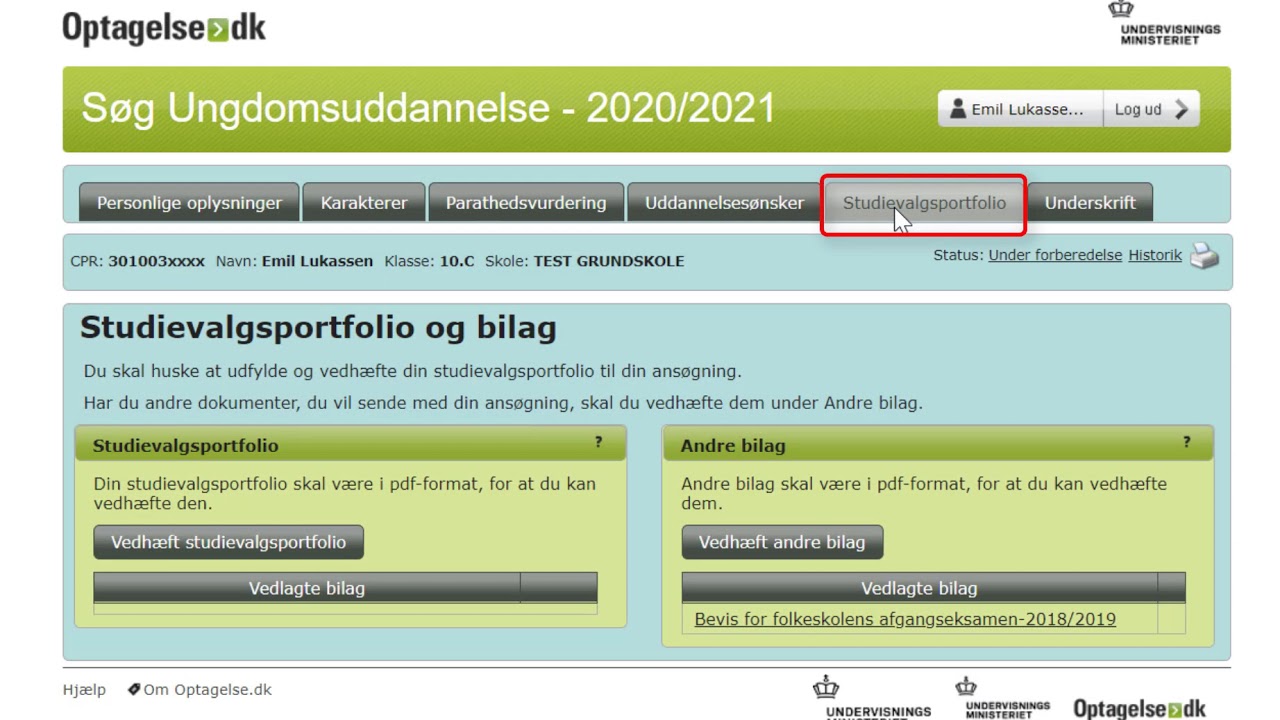Optagelse.dk - Sådan Udfylder I Ansøgningen - YouTube