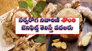 Health Benefits of Dry Ginger in Telugu | Sonti Powder Benefits | శొంఠి వల్ల ఉపయోగాలు