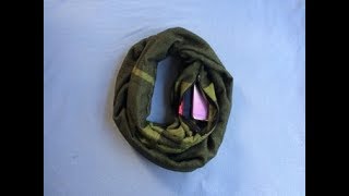 #DIY Infinity Scarf With Zipper Pocket | Tutorial