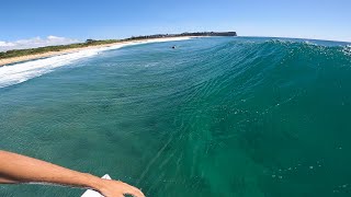 POV SURFING LONG EMPTY WAVES! (RAW)