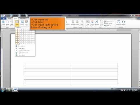 Microsoft Word 2010 Tutorial 01: Creating Tables #1 Microsoft Word 2010 Tutorial 01: Creating Tables #1