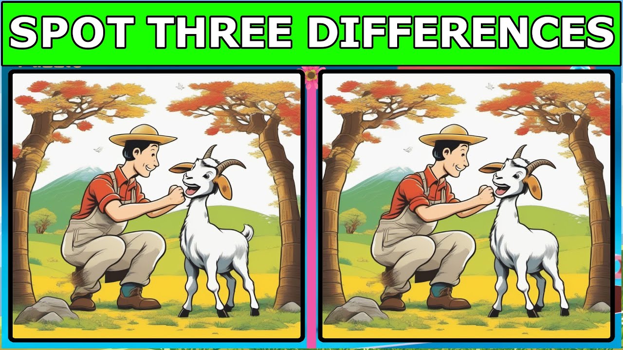 Can You Spot The Three Differences? - Challenging Visual Puzzle Game ...