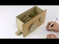 how to make safe with combination lock from cardboard