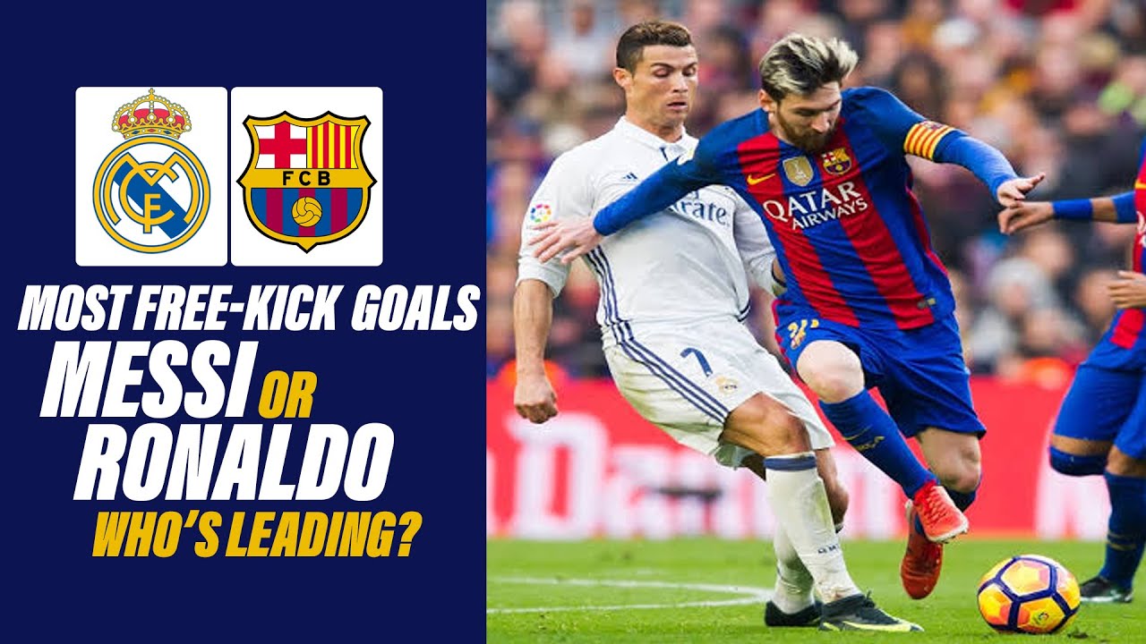 WHO HAS THE MOST FREE KICK GOALS MESSI RONALDO #messi #roanldo # ...