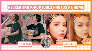 Recreating K-Pop Idols Photos At Home | Mamamoo, Everglow, Blackpink and more!!