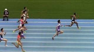 塚本ｼﾞｬｽﾃｨﾝ惇平 10.42 準決勝2組 男子100m 東京高校総体陸上2017