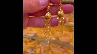 New Year Day Celebration Light Weight Gold Earrings Designs||Daily Wear Gold Earrings Designs