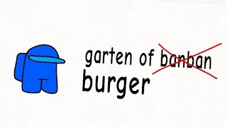 blue amongus make burger of banban