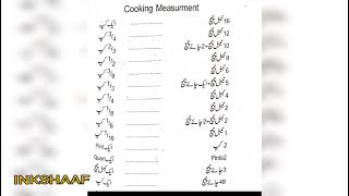Cooking Measurments Guide - Urdu/Hindi | What is Table Spoon, Tea Spoon | for Chefs Household Women.