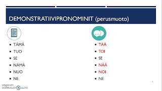 Moduuli 2: demonstratiivipronominit