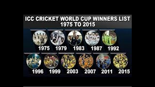 ICC World Cup winners list 1975 - 2015 | Full list of champions |