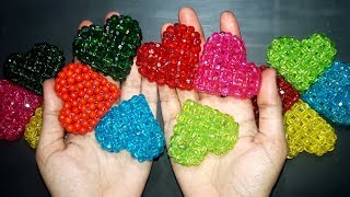 DIY ♥ Heart ♥ Shape | How To Make Beaded Heart | Beaded Heart Tutorial Pattern | Beads Craft Ideas