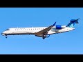 United Express (SkyWest) Mitsubishi CRJ-700ER (Evo Blue Livery) Landing In Idaho Falls [N793SK]