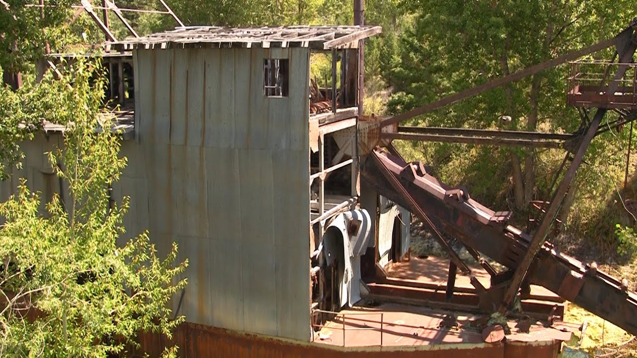 Historic Gold Dredge - Long Version - Gold Creek, Montana MT - YouTube