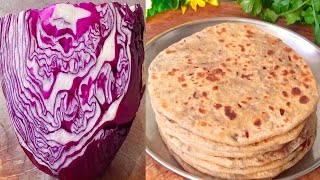 Red cabbage paratha / Purple cabbage paratha