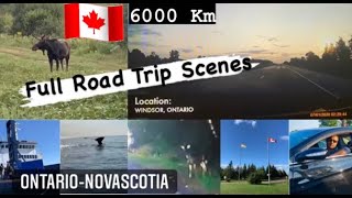 Ontario - Nova Scotia (Windsor - Halifax) : The FULL  Road Trip PART-1 | Drive Video | CANADA 6000Km