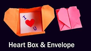 DIY - Origami Heart Box & Envelope for Valentine's Day