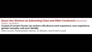 Queer Sex Workers on Subverting Class and Other Constructs (audio recording)