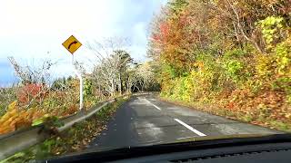 【車載動画】岩木山麓の紅葉　青森県道3号弘前岳鯵ヶ沢線