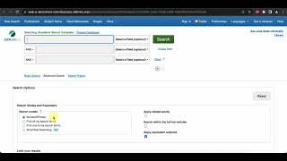 Accessing Multiple Databases via EBSCOhost