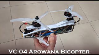 Arowana Tandem Bicopter (VC-04 sub-250g chinook with 2S-18650)