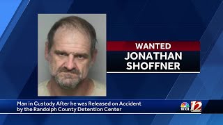 Randolph County man turns himself in after being mistakenly released from prison