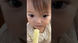 【１歳】生まれて初めてのアイス！食べ方が可愛すぎる👶🏻💕