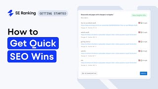 How to Get Quick SEO Wins with SE Ranking’s Insights Tool